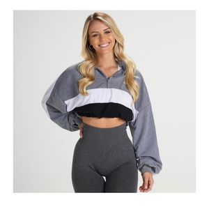 NVGTN Grey oversized crop pullover size S